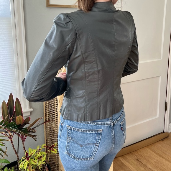 Vintage Gray Sheplers Leather Jacket - Picture 5 of 16